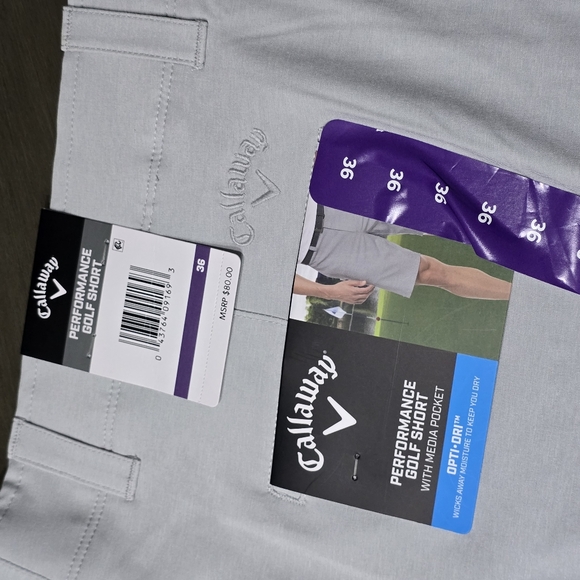 Callaway Performance Golf Short, Light Gray, 36 nwt - Picture 5 of 9